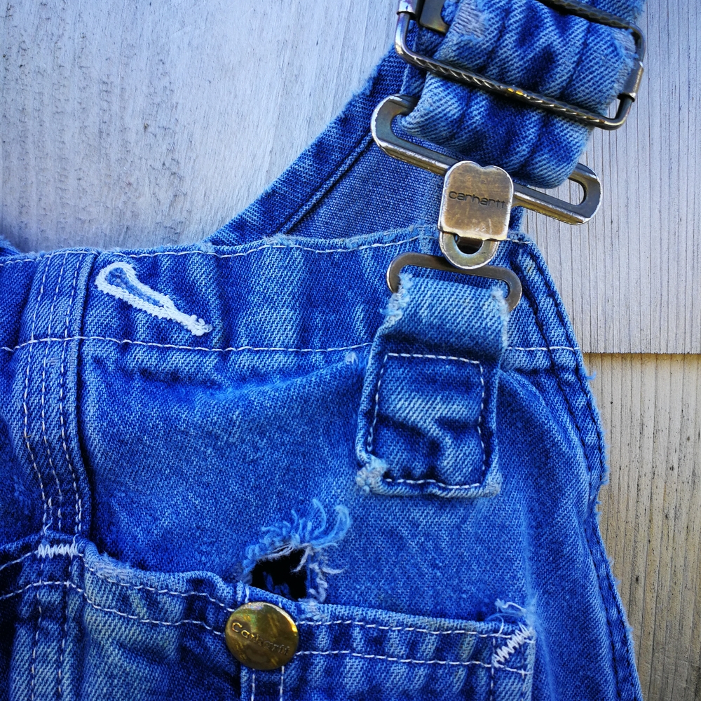 Carhartt Blue Denim Women's Overalls - Picture 3 of 12